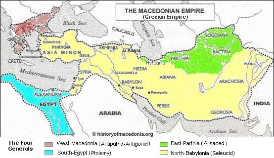 Map of Grecian empire